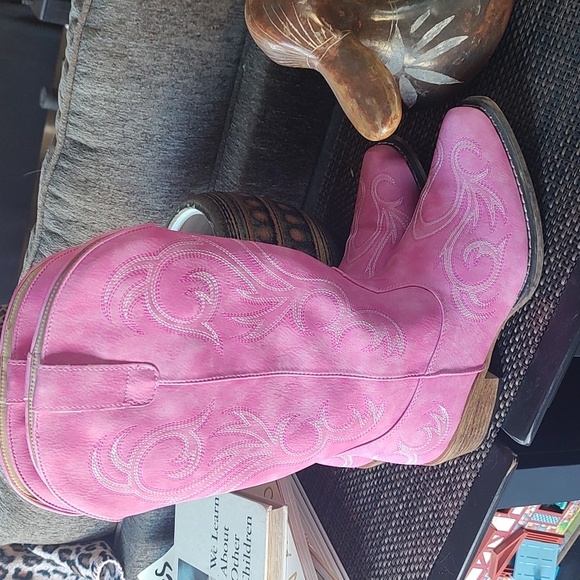 Roper Bright Pink Heeled Boots - Picture 6 of 6